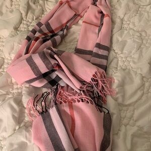 Pink Plaid Women's Scarf
